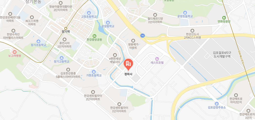정파사 위치 약도